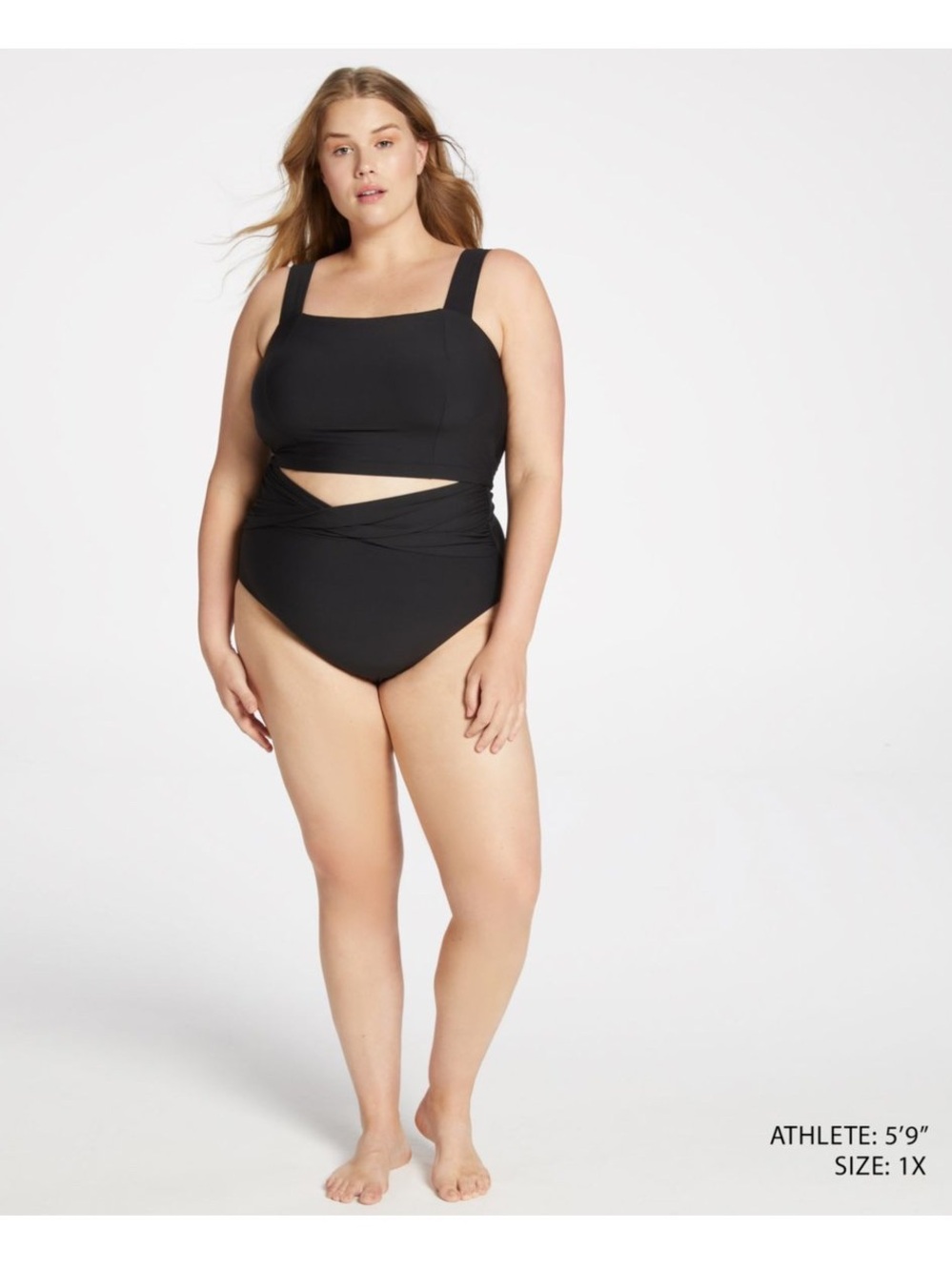 CALIA Women's Wide Shoulder Strap
Square Neck Long Line Swim Top - Picture 2 of 9